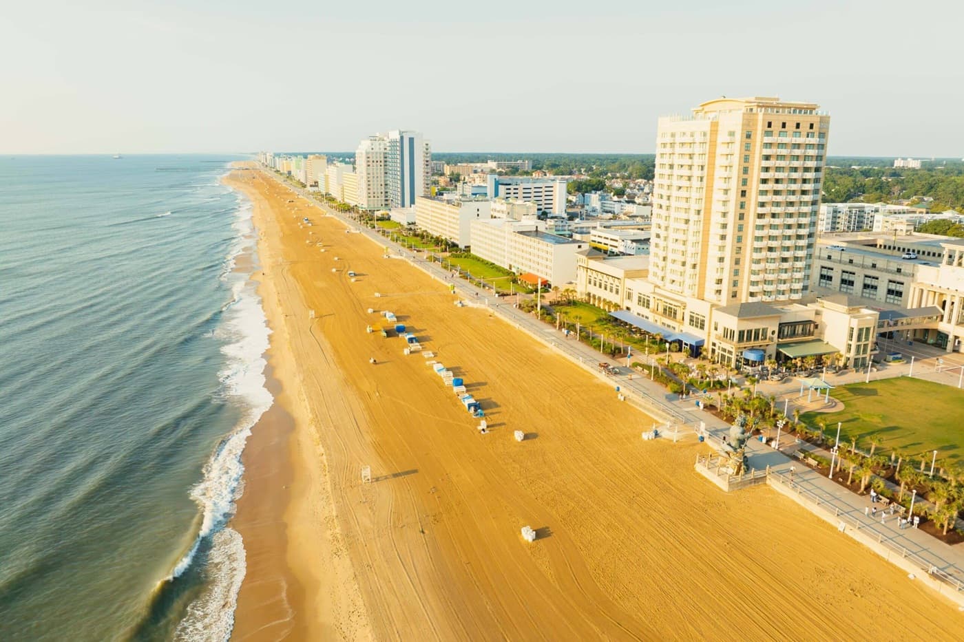 Virginia Beach Main Beach with Buildings